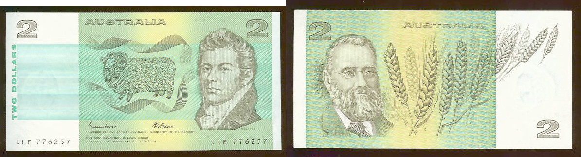 2 Dollars AUSTRALIE 1985 SUP+